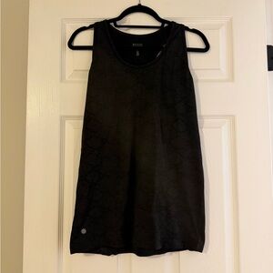 Athleta Black Lace-Texture Sleeveless Performance Tank